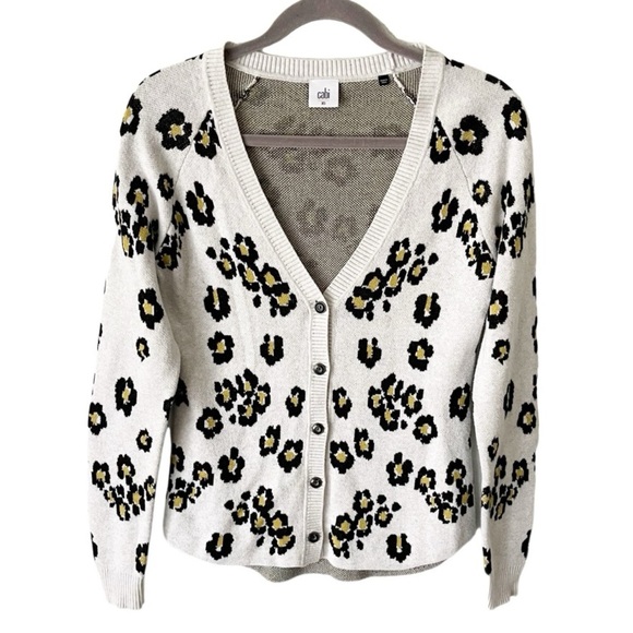 CAbi Cardigan Sweater Women's XS Kiki Animal Print Button Front 5277 - Picture 1 of 7